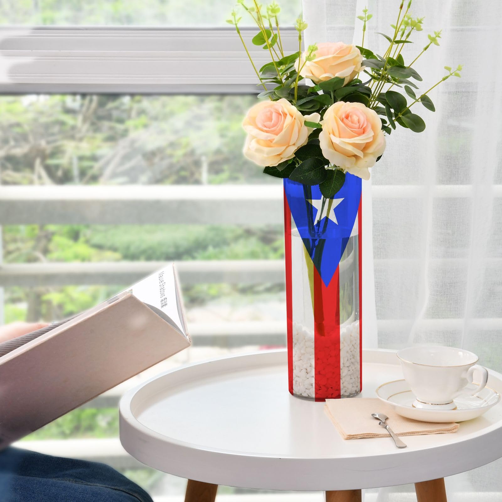 花瓶・フラワースタンド vintage * Portugal ribbon flower vase Amazon.com: Yasala Patriot Plastic Cylinder Vase Flag of Puerto